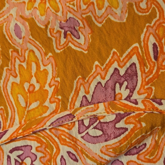 Doe & Rae Orange Floral Blouse - Picture 5 of 5